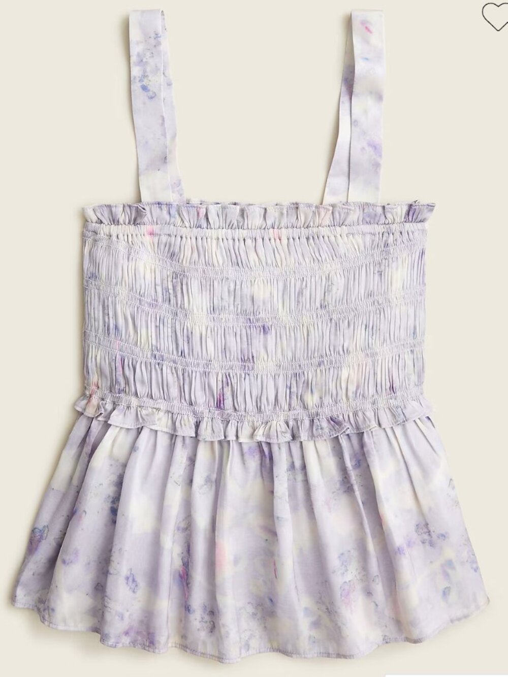 Size Medium J.Crew Satin Tank in Lavender Fields